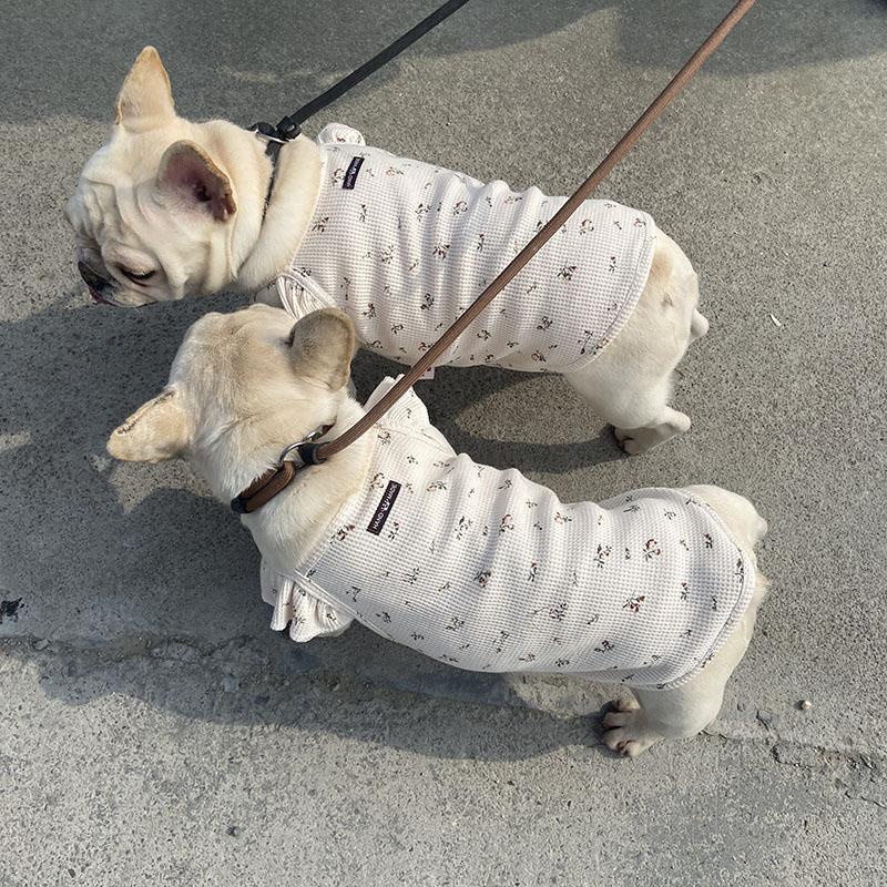 Весенняя и летняя одежда для домашних животных, хлопковая одежда для кошек, одежда для кошек, одежда для французских собак, одежда для собак с маленькой грудью