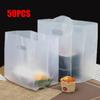 50pcs Design Plastic Bag with Handle with Design for Cake, Pastry, Meal Box, Plastic Bag