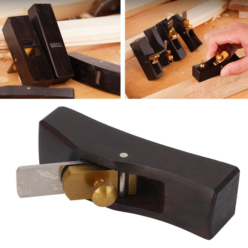 Mini Wood Planer Hand Tool Trimming Plane Ebony Woodcraft Gadget for Woodworking Planing Chamfering