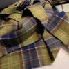 Selected Pure Wool Plaid Scarf Classic Unisex Couple Winter Warm Scarf