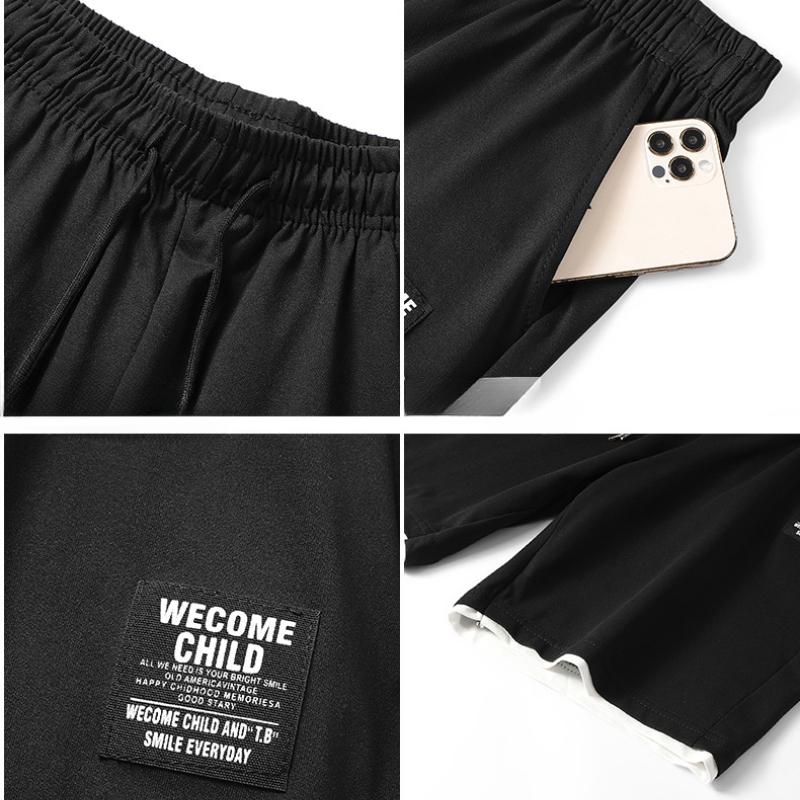 Летний костюм с короткими рукавами, мужской контрастный повседневный спортивный костюм с короткими рукавами, шорты с короткими рукавами, модный костюм