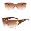 One Piece Rimless Goggle Eyewear Sports Sun Glasses Shades Wrap Around Y2K Sunglasses for Women Men