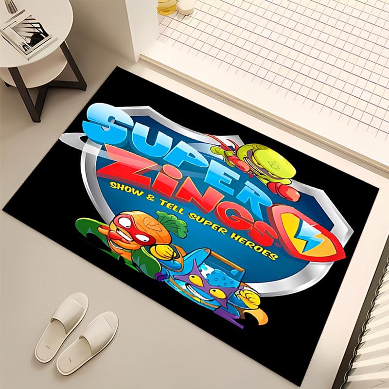 1pc Superthings Print Area Rug - Soft, Washable Non-Slip Indoor Mat, Living Room, Home Office Decorative Rug,Office Decorative