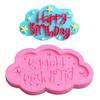 Vogue Chocolate Happy Birthday Mold Fondant Mold Cake Decoration Tools Silicone Letter Baking Tools High Quality Cupcake Mold 1PC