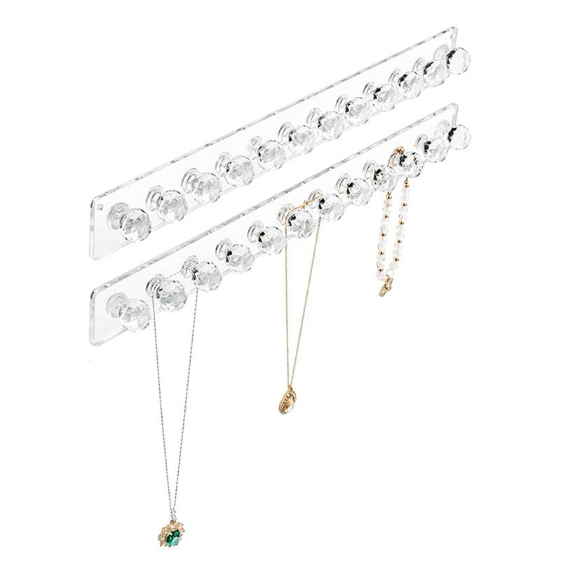 Прозрачная акриловая стойка для хранения ювелирных изделий, настенные держатели и органайзеры для ювелирных изделий, организация хранения и коллекционирования в доме