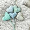 Хлопковые персиковые сердечки, наполненные любовью - Аксессуары из пряжи ручной работы, связанные крючком, Практичные для студийной и детской фотографии, вспомогательное использование