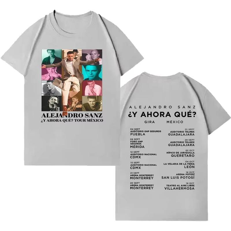 Singer Alejandro Sanz Fashion Graphic Cotton Gothic Short Sleeve Top 2026 Men Women Casual Clothing High Street Hot Sale