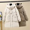 Средние и длинные хлопковые утепленные женские куртки 2024 года, новые повседневные модные пуховые хлопковые куртки с капюшоном, свободные и утолщенные, теплые