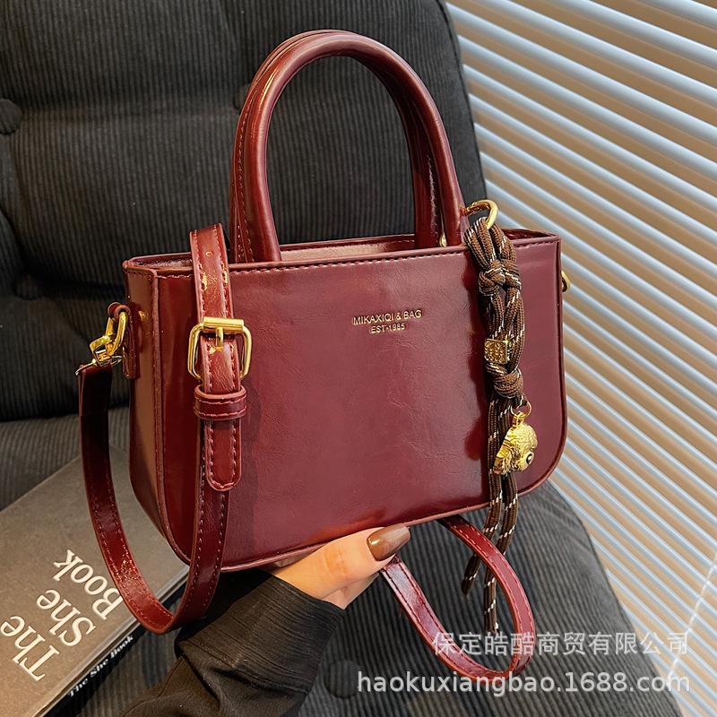 Премиальная текстура портативная сумка-ведро женская 2025 новая модная осенне-зимняя мода универсальная ретро деловая сумка на плечо через плечо