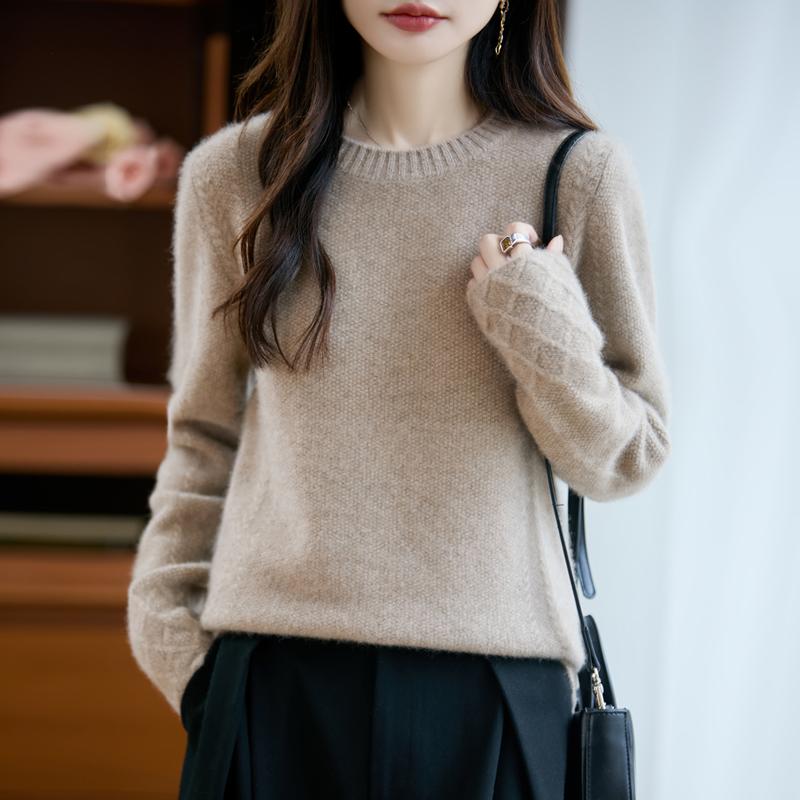 Женский кашемировый свитер Qinghe кашемир 30% кашемир 70% шерсть осенне-зимний пуловер теплый и модный