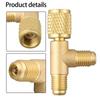 1/4in SAE Interface Quick Connector 3-way Transfer Interface Brass