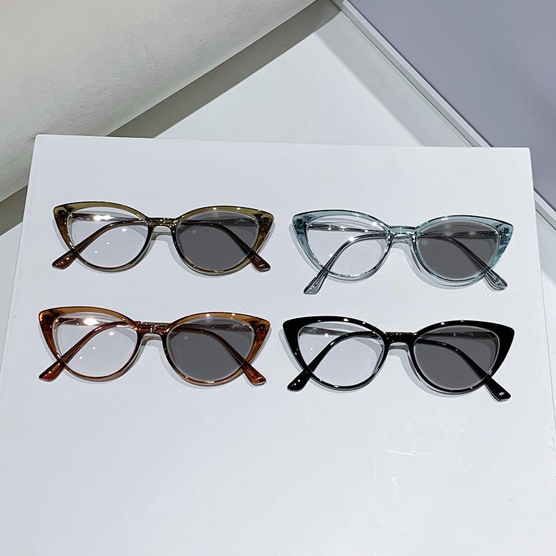 Фотохромные очки для близорукости «кошачий глаз» для женщин в ретро-оправе с небольшой оправой, меняющие цвет очки для близорукости, защищающие от синего света