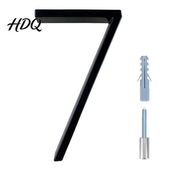 UV Resistant House Numbers 5-Inch for Outside Zinc Alloy Floating Address with Rust-proof Mounting Screws Modern Black Metal Door Mailbox