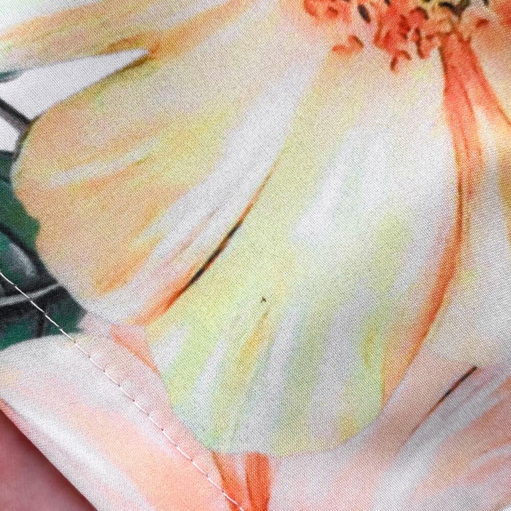 Set Female Celebrity Round Neck Patchwork Ruffle Printed Top Two Piece Set High Waist Medium Length Hip Wrap Skirt