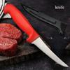 Красный нож для обвалки мяса, профессиональный нож для разделки мяса, обвалки, нарезки мяса, острый, из нержавеющей стали, компактный и простой в использовании нож для очистки