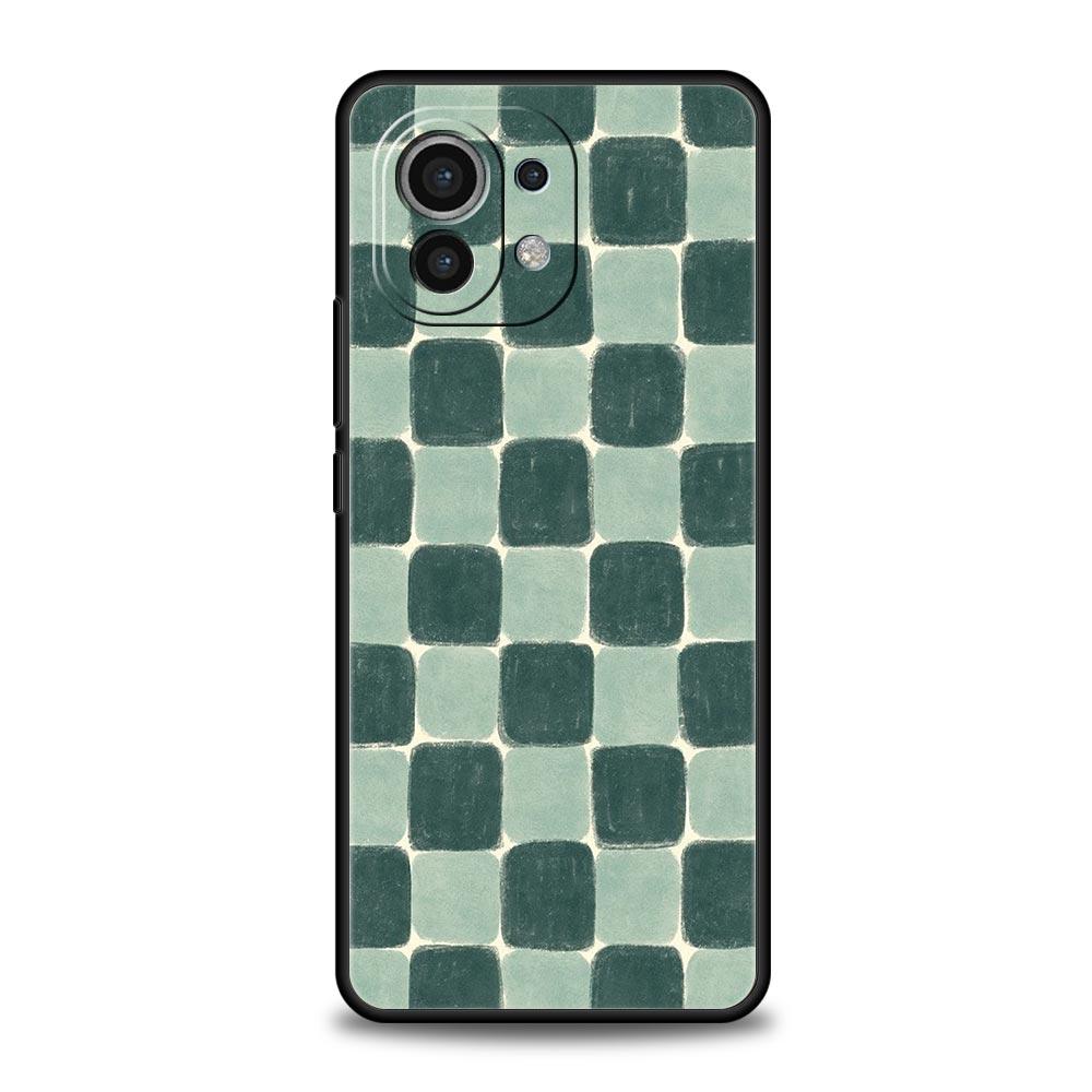 Чехол для телефона с рисунком шахматной доски Для Xiaomi Mi 17 15T 15 14 14T 13T 12T Pro 12 13 Lite 5G 11T Poco X6 X7 X5 Pro Мягкая крышка