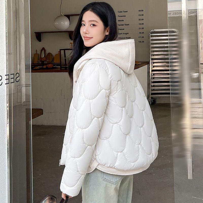 Winter Hooded Jacket Women Short Warm Loose Korean Style Clothes with Cotton Padded Jackets