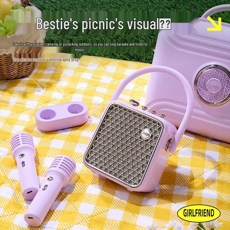 Divoom Spark-Pop Home KTV Bluetooth Speaker with Dual Microphones