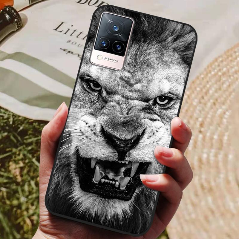 Для чехла Coque vivo V21e Силиконовая задняя крышка Чехол для телефона Для vivo V21e Чехлы Мягкий бампер Funda на vivo V2061 V21 e V 21e 6.44" Сумка