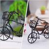 Decoration Model Small Bicycle Model Iron Art Handmade Bike Miniatures Black Old-fashioned Dollhouse