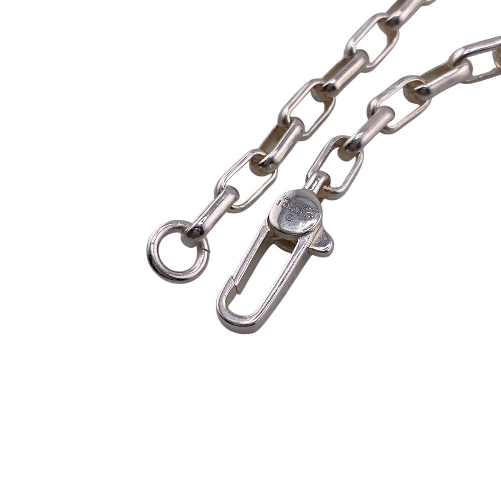 GUCCI Interlocking G Silver Necklace Silver Silver unisex Used