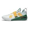 Li Ning Fury Удобная амортизация Нескользящие Низкие Баскетбольные кроссовки Мужские Белый Желтый ABFT019-4