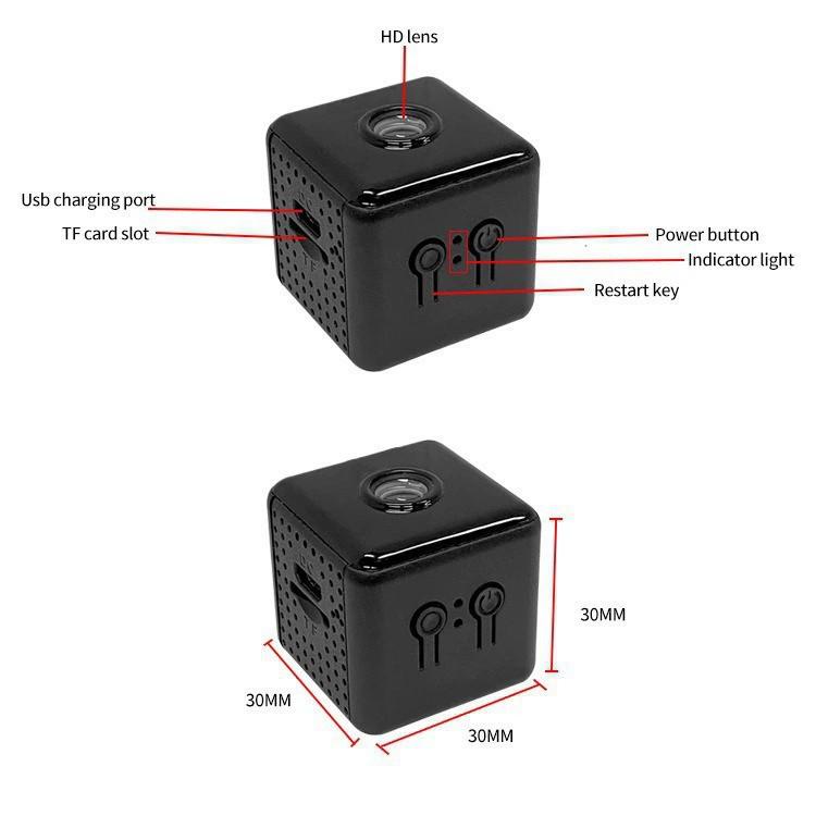 X1 Маленькая квадратная WiFi камера 1080p с ночным видением