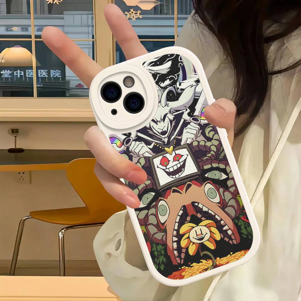 Горячая Видеоигра U-Undertales Кожаный Чехол для Телефона Для IPhone 16 16e 15 14 13 12 11 Pro Max Plus Mini Чехол