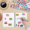 224 ШТУКИ Наклейки с Флагами Стран Мира - 7 Листов, Карта Многой Страны и Наклейки Футбольных Команд для Путешествий, Декор Лица и Ноутбука