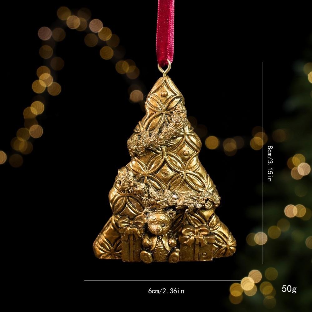 3D Christmas Tree Ornament Resin Xmas Hanging Decoration Christmas Decor Pendant Christmas Decor