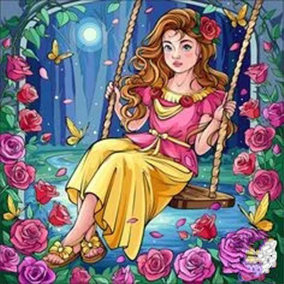 5D Diy Алмазный Портрет женщины Полный квадрат Круглый Девушка Мозаика Цветочная вышивка Мультфильм Вышивка Украшение стены