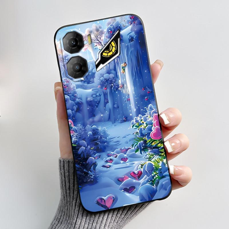 Чехол для телефона для ZTE Nubia Neo 3 5G Z2464N Чехол Эстетичный Модный Милый Кот Мультяшный Черный Мягкий ТПУ Силикон Полностью Защитный Чехол