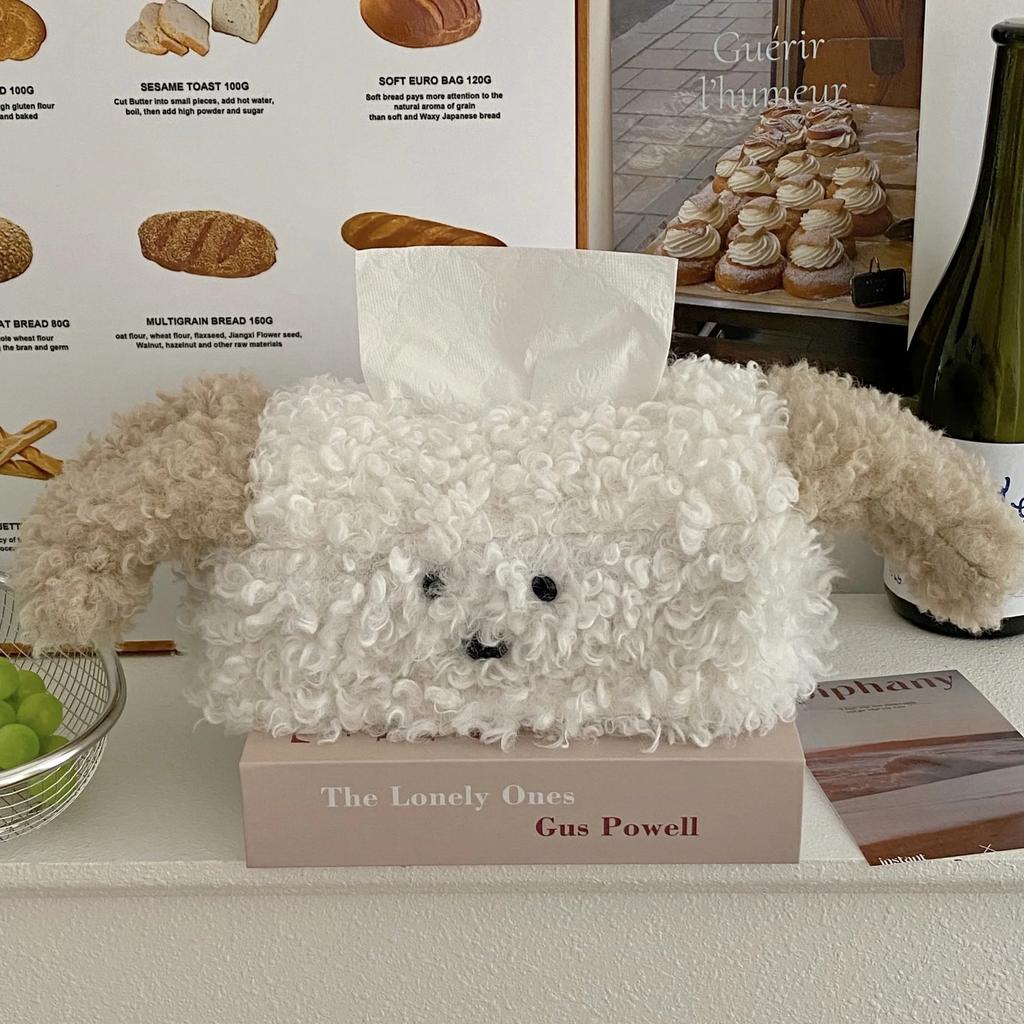 Милая плюшевая собачка коробка для салфеток креативная коробка для рисования бумага для общежития женская домашняя гостиная декор настольная коробка для салфеток