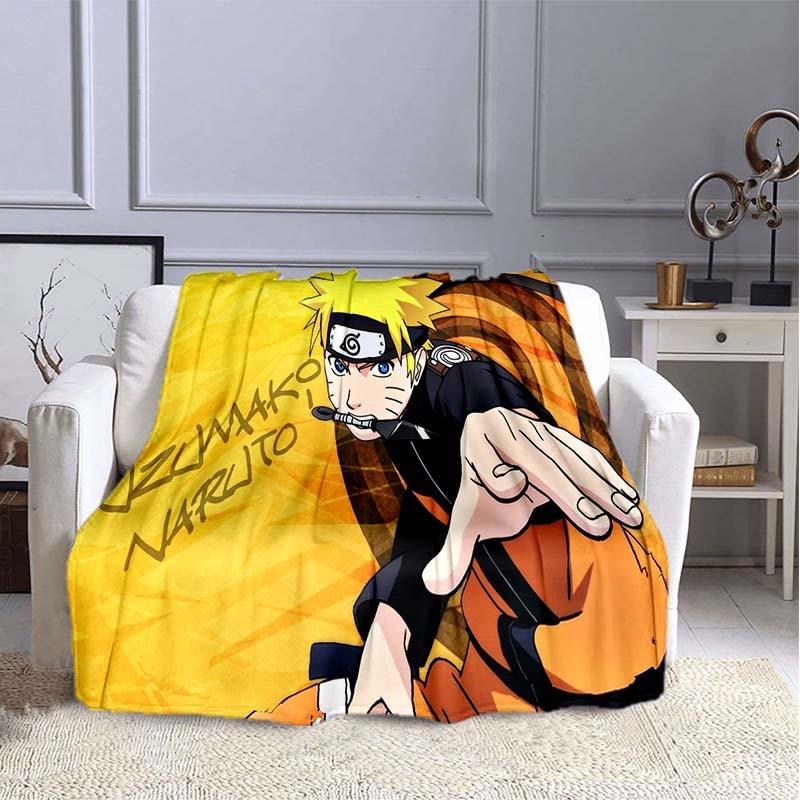 Cartoon Naruto 3D Printed Flannel Blanket for Beds Hiking Picnic Fashionable Bedspread Throw Blanket 30 Styles
