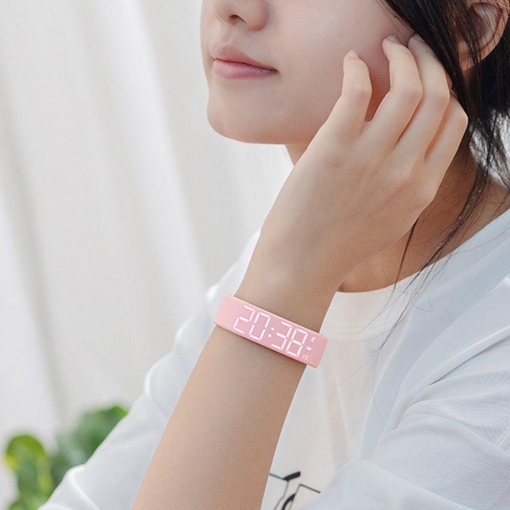 LED Digital Alarm Clock Watch with Calorie Counter Vibrating Alarm Bracelet  for Students