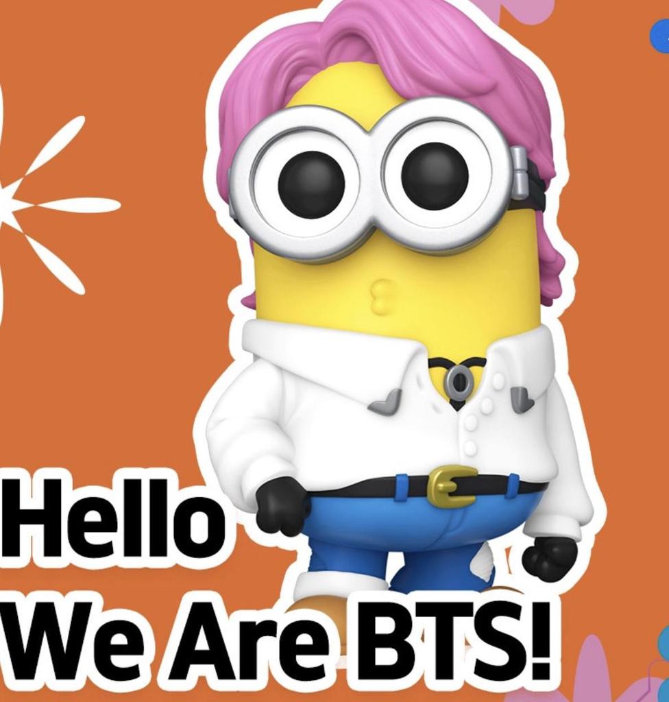 BTS Джин x Миньоны Гадкий Я 4 Фигурка Funko Pop 85965 KPOP Мерч Коллекционная Подарок для Фаната