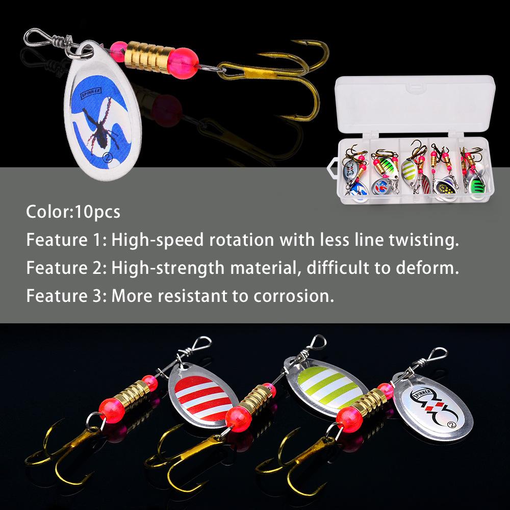 Rotating Glitter Lure Composite Glitter Set 3.5g Biomimetic False Bait Metal Glitter Set Fishing Gear Accessories