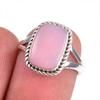 Натуральный розовый опал драгоценный камень 925 пробы серебро ювелирное кольцо размер 6 v2K28