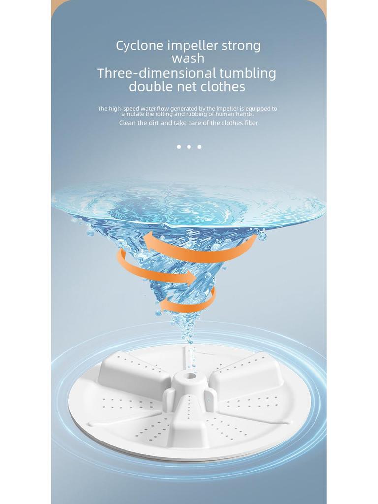 Портативная мини-стиральная машина: Компактная автоматическая стиральная машина с сушилкой для общежитий и детской одежды