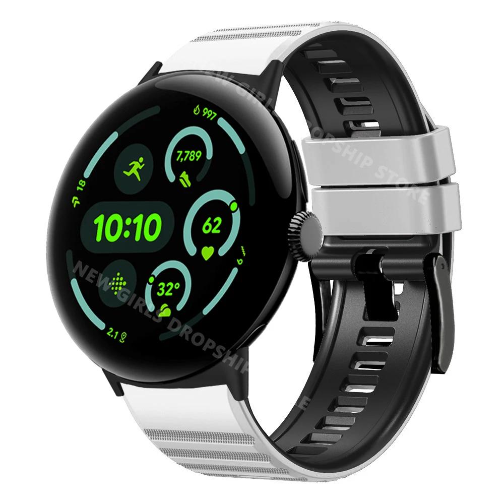 Мягкий силиконовый спортивный ремешок для Google Pixel Watch 3 45 мм Мужской браслет на запястье Заменяемые аксессуары для ремешка Pixel Watch 3 45 мм