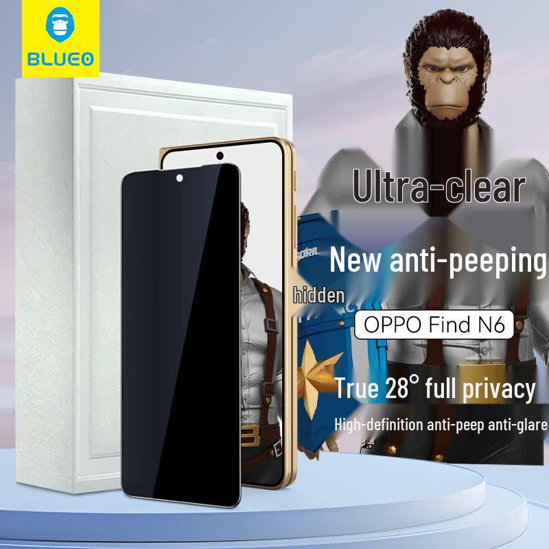 BLUEO Anti-Peep Tempered Glass Screen Protector for OPPO