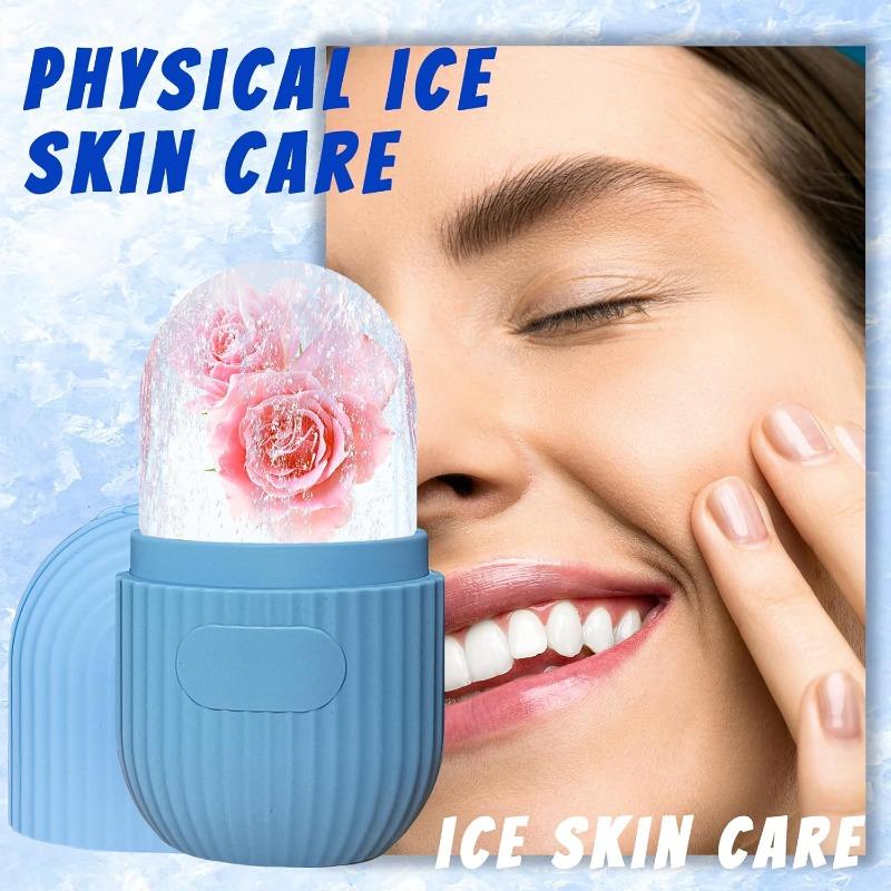 Ice Face Roller, Reusable Silicone Mold Massage Eye Facial Beauty Skin Care Tools Apply for Shrink Pores Anti Wrinkle