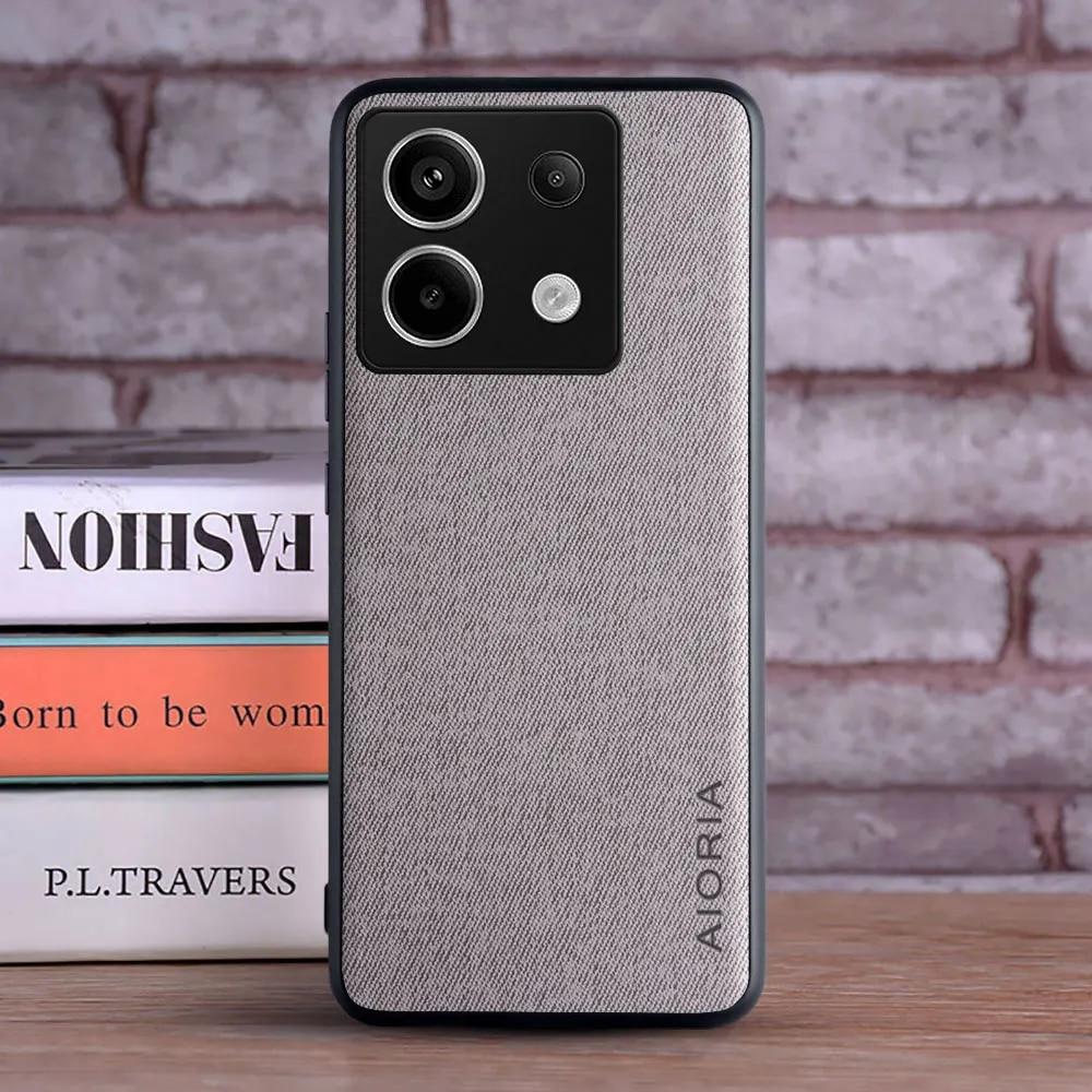 Чехол для Xiaomi Redmi Note 13 Pro Plus 4G 5G, роскошный текстильный кожаный мягкий чехол для redmi note 13 pro, чехол-капа