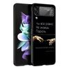 Russian Quote Slogan Letter Hard PC Phone Case For Samsung Galaxy Z Flip 7 6 5 4 Black Cover For Galaxy Z Flip 3 Foldable Fundas