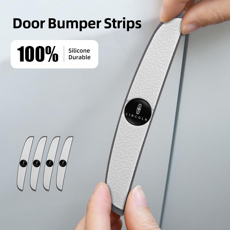 4Pcs Rubber Anti Collision Strip Car Door Rearview Mirror Protector Stickers For Lincoln Navigator MKX Energy Zephyr Corsair MKTyeey5