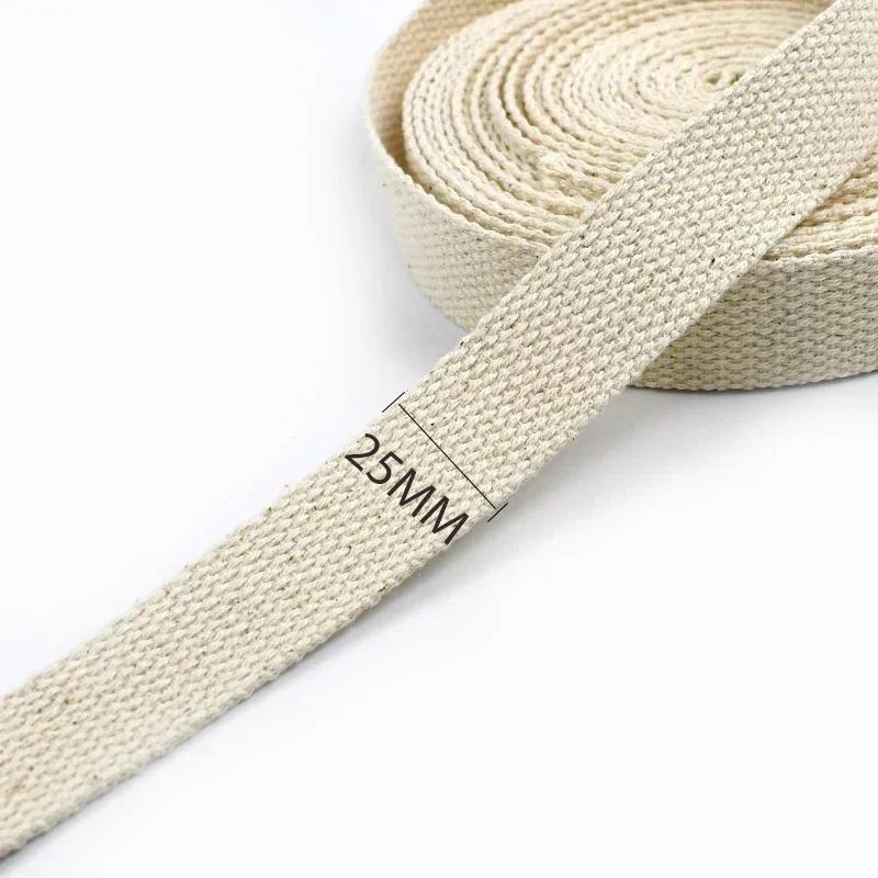 2/5/10M Meetee 10-50 мм Бежевая Хлопковая Лента 1,5 мм Толщины Холщовая Ленточка для Сумок Ремень Одежды DIY Швейная Лента Аксессуары