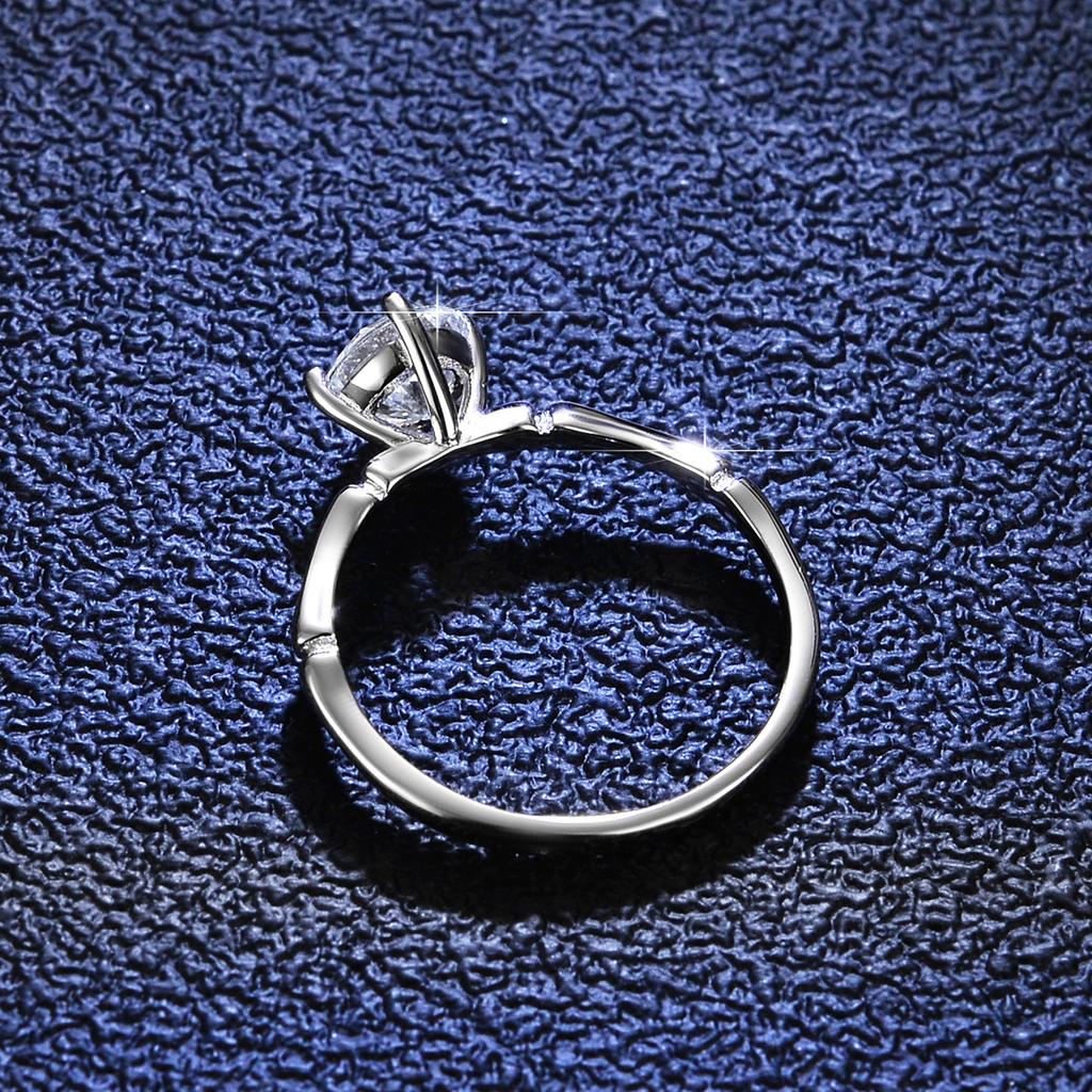 D цвет муассанит бриллиантовое кольцо женское серебряное кольцо бамбуковое кольцо с бриллиантом ins бриллиантовое кольцо обручальное кольцо обручальное кольцо подарок для подруги