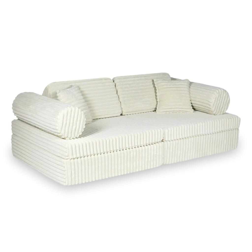 Montessori Premium Waffle Beige Play Sofa