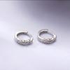 Серьги-каффы в корейском стиле с бриллиантом Мёбиуса для женщин - Простой модный тренд, Лаконичные серьги-кольца, Подчеркивающие темперамент
