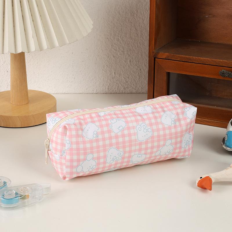 Кавайный пенал с котиком для девочек, вместительный милый мультяшный органайзер для ручек, эстетичный в стиле Instagram, большой школьный рюкзак, студенческие принадлежности